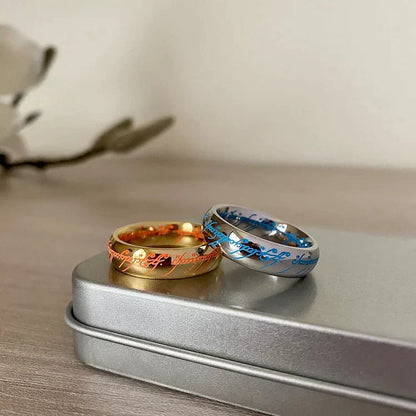 Luminous Rune Ring with Enchanted Glow