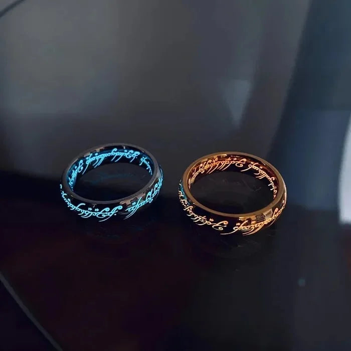 Luminous Rune Ring with Enchanted Glow