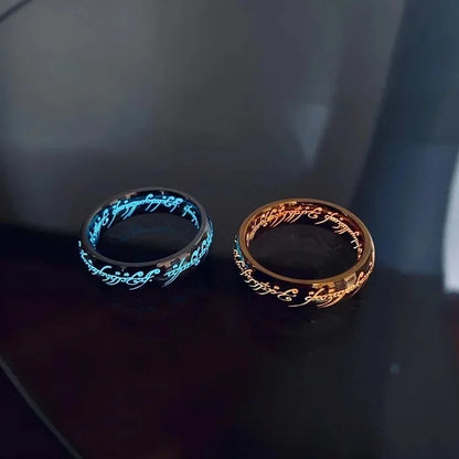 Luminous Rune Ring with Enchanted Glow
