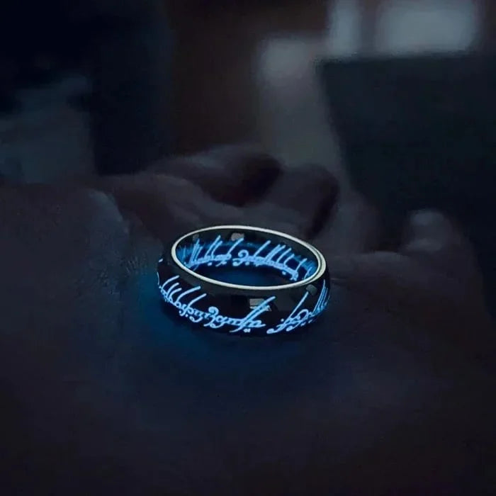 Luminous Rune Ring with Enchanted Glow