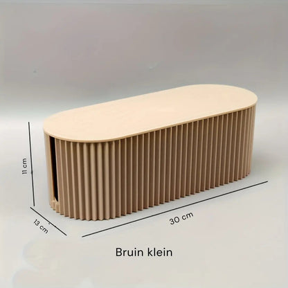 Chic Ribbed Cable Management Box for Tidy Organization