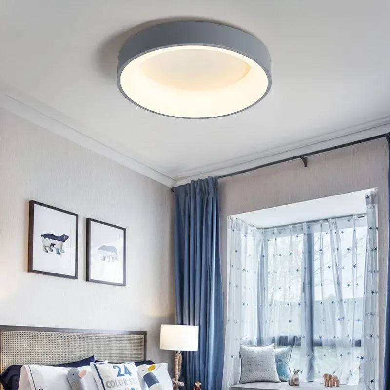 Round LED Ceiling Light in Nordic Style – Perfect for Living Areas