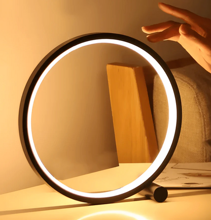 Touch Control LED Table Lamp - Sleek Dimmable Ring Design