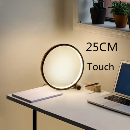 Touch Control LED Table Lamp - Sleek Dimmable Ring Design