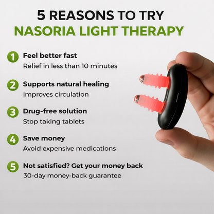 Revitalizing Light Therapy Device | Wireless Comfort for Nasal Relief
