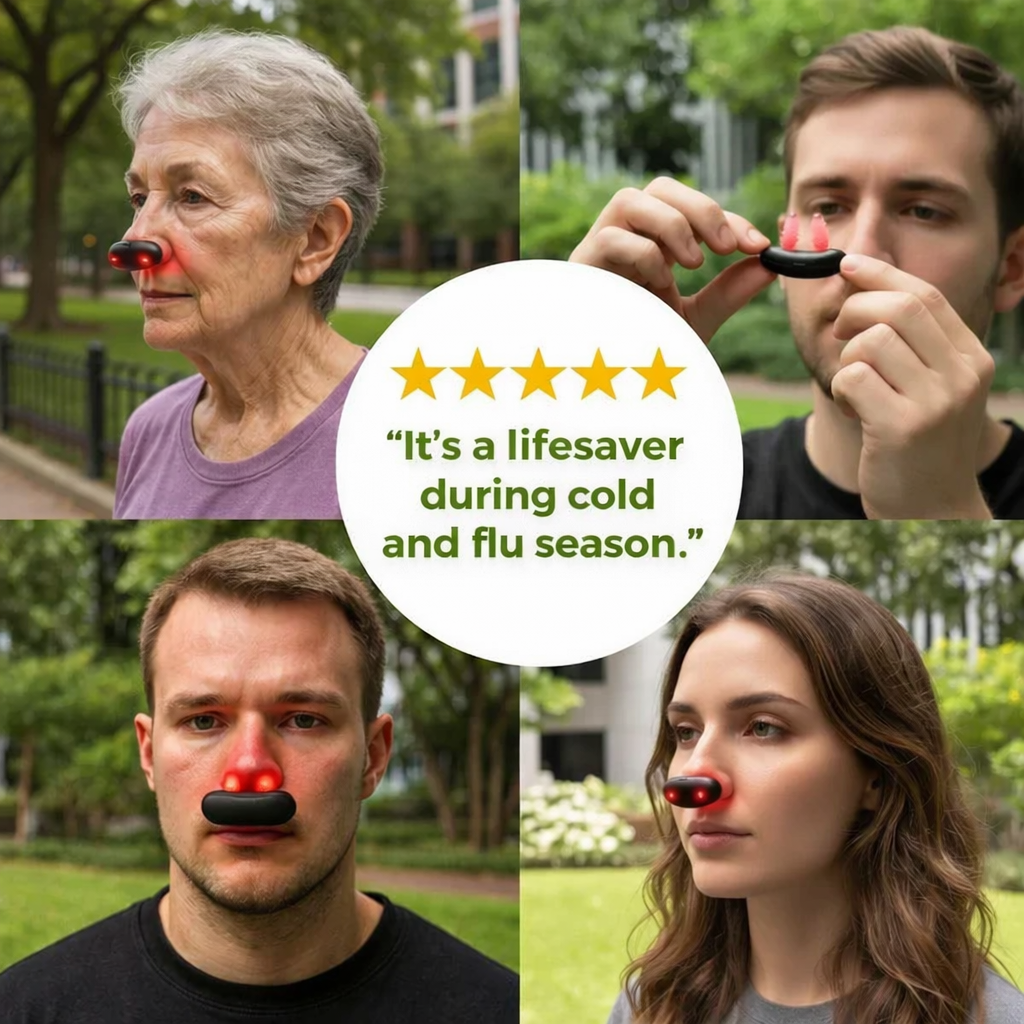 Revitalizing Light Therapy Device | Wireless Comfort for Nasal Relief