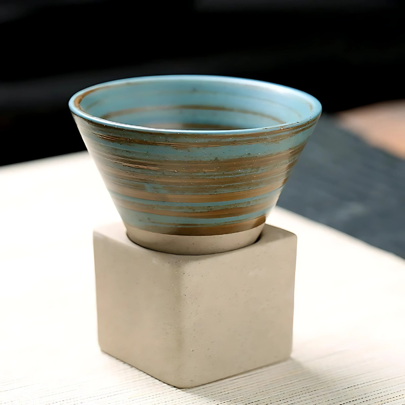 Japanese-Inspired Set of Artisanal Mugs for Coffee and Tea
