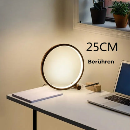 Touch-Controlled LED Table Lamp – Adjustable Brightness in Circle Design