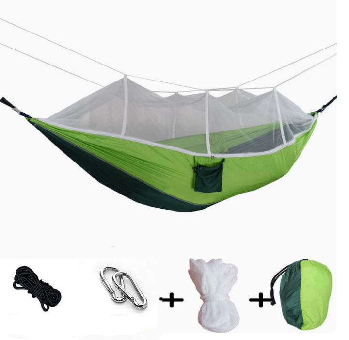Lightweight Hammock with Mosquito Net & Tarp - Weather-Resistant for Camping & Hiking