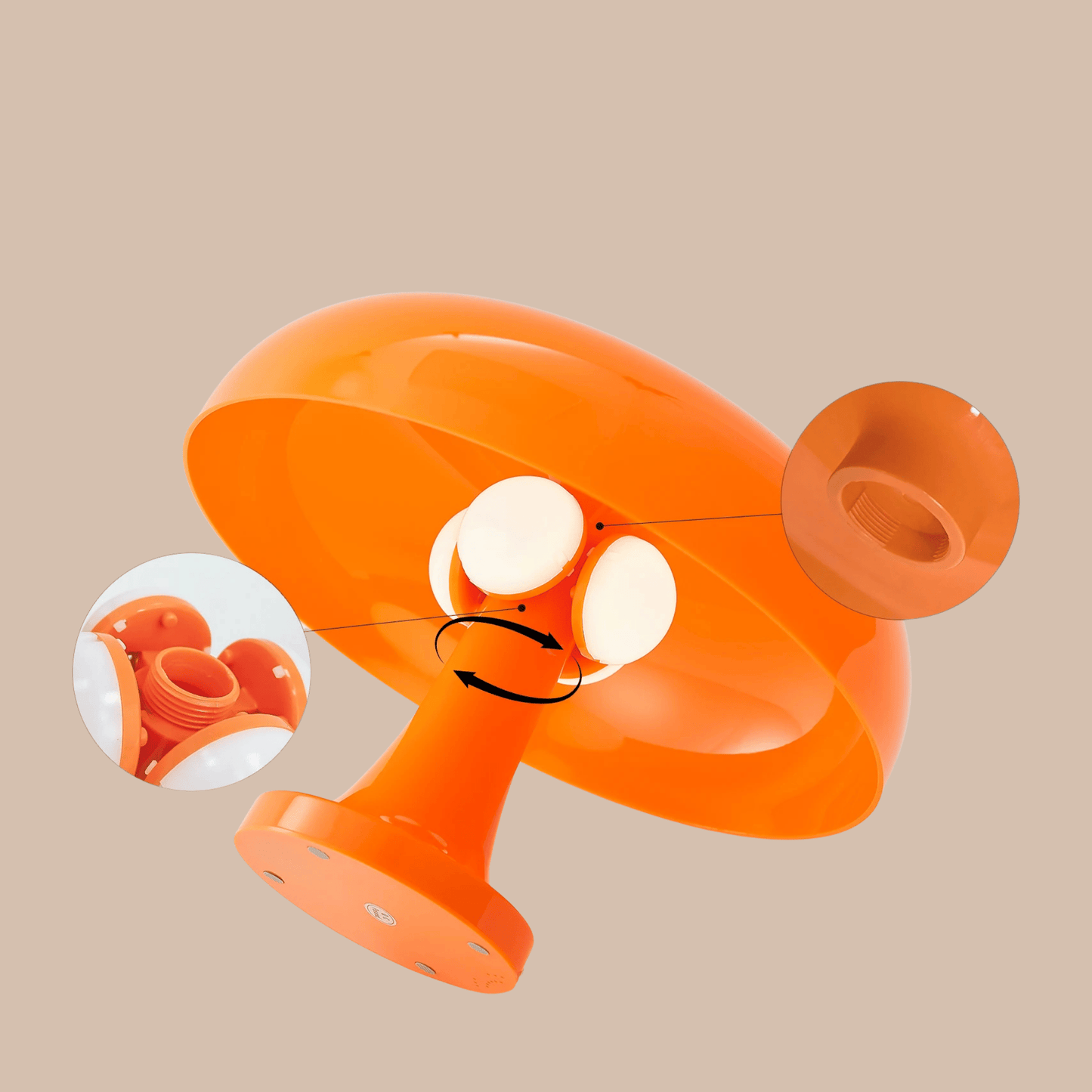 Ambient Table Lamp in Retro Mushroom Design