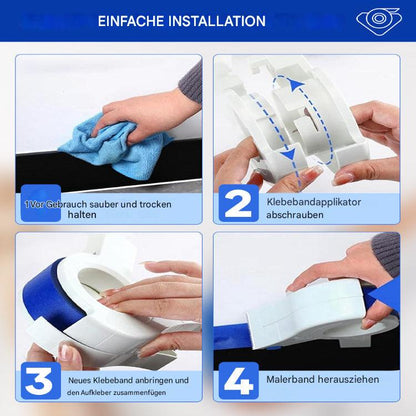 Color Band Applicator for Clean Edges with Cutter and Rollers