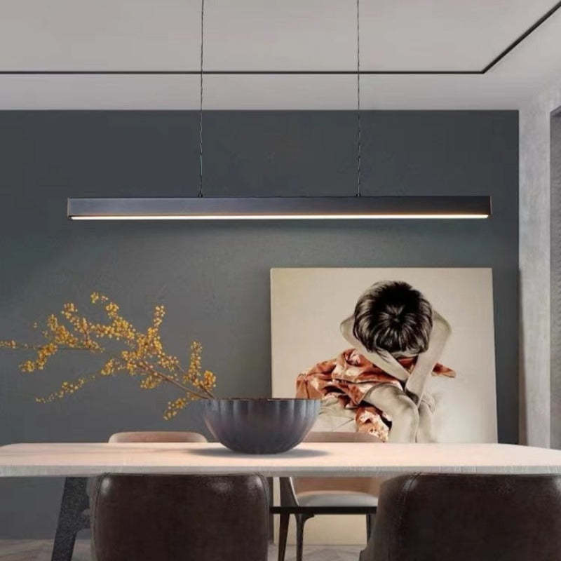 Linear LED Pendant Lighting Fixture for Dining and Living Areas