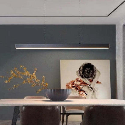 Linear LED Pendant Lighting Fixture for Dining and Living Areas