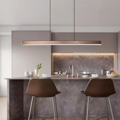 Linear LED Pendant Lighting Fixture for Dining and Living Areas