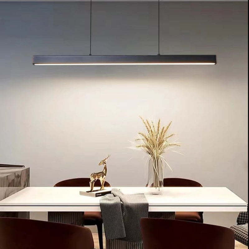 Linear LED Pendant Lighting Fixture for Dining and Living Areas