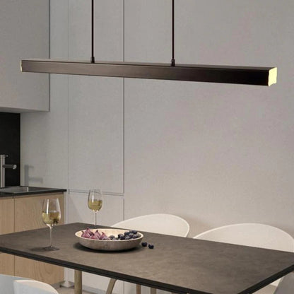 Linear LED Pendant Lighting Fixture for Dining and Living Areas