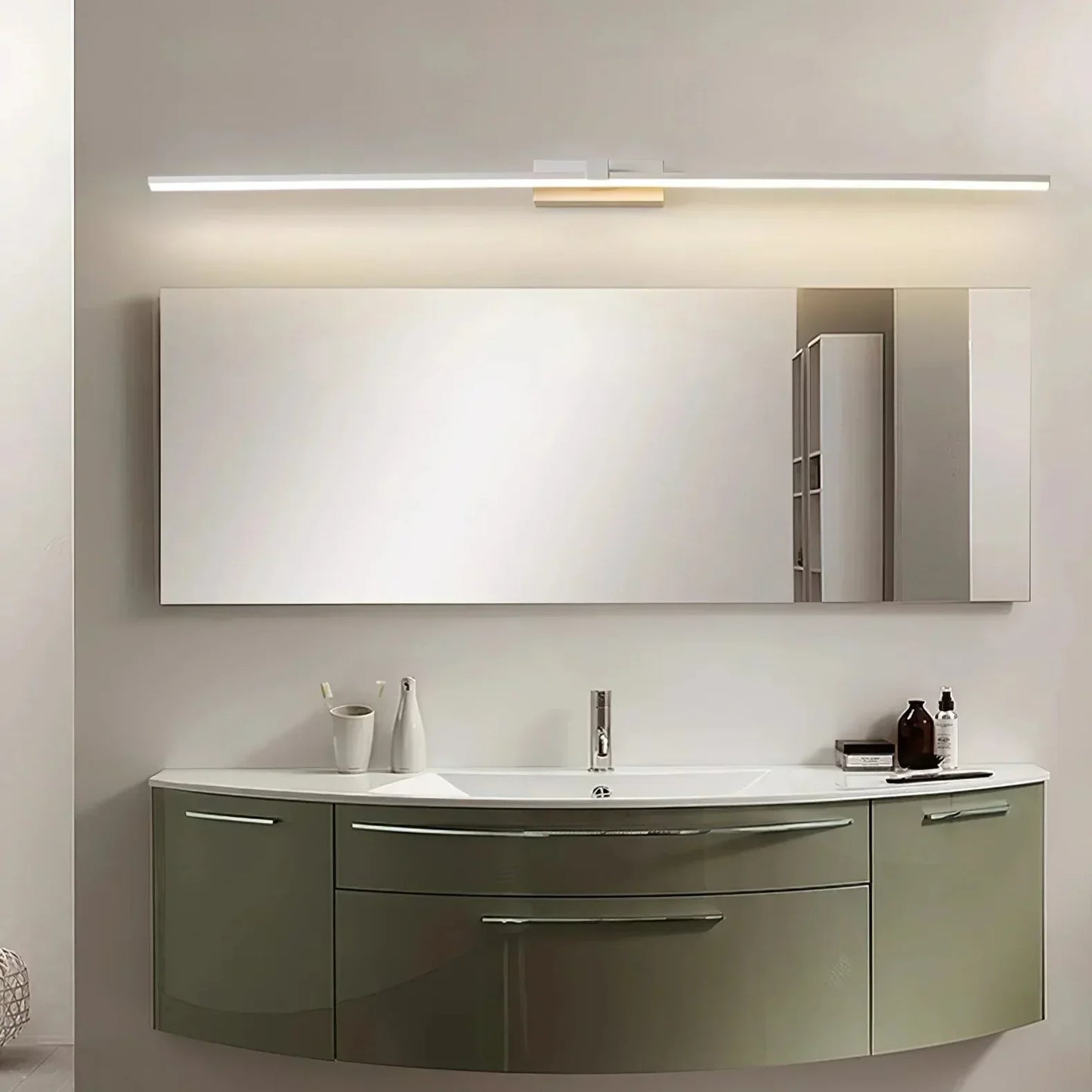 Linear Wall Light with LED for Contemporary Vanity in Living Areas
