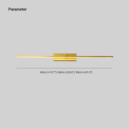 Linear Wall Light with LED for Contemporary Vanity in Living Areas
