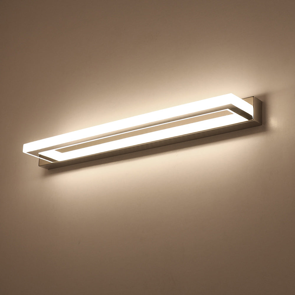 LED Wall Light with Rectangular Mirror Design for Versatile Living Areas