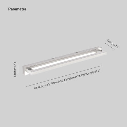 LED Wall Light with Rectangular Mirror Design for Versatile Living Areas