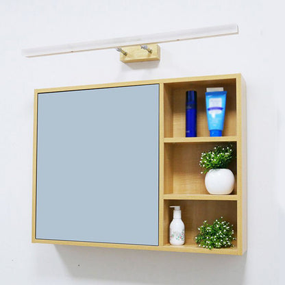 Indoor LED Wall Light with Wood and Metal in Retro Industrial Style