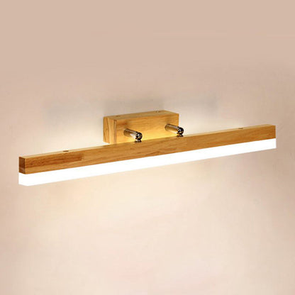Indoor LED Wall Light with Wood and Metal in Retro Industrial Style
