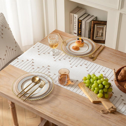 Serene Cotton Tassel Table Runner for Stylish Dining