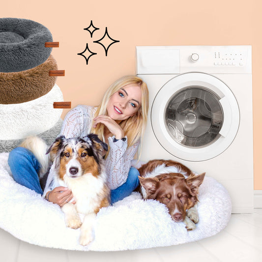 Orthopedic Plush Dog Bed – FluffyNest Comfort Sleeping Cushion