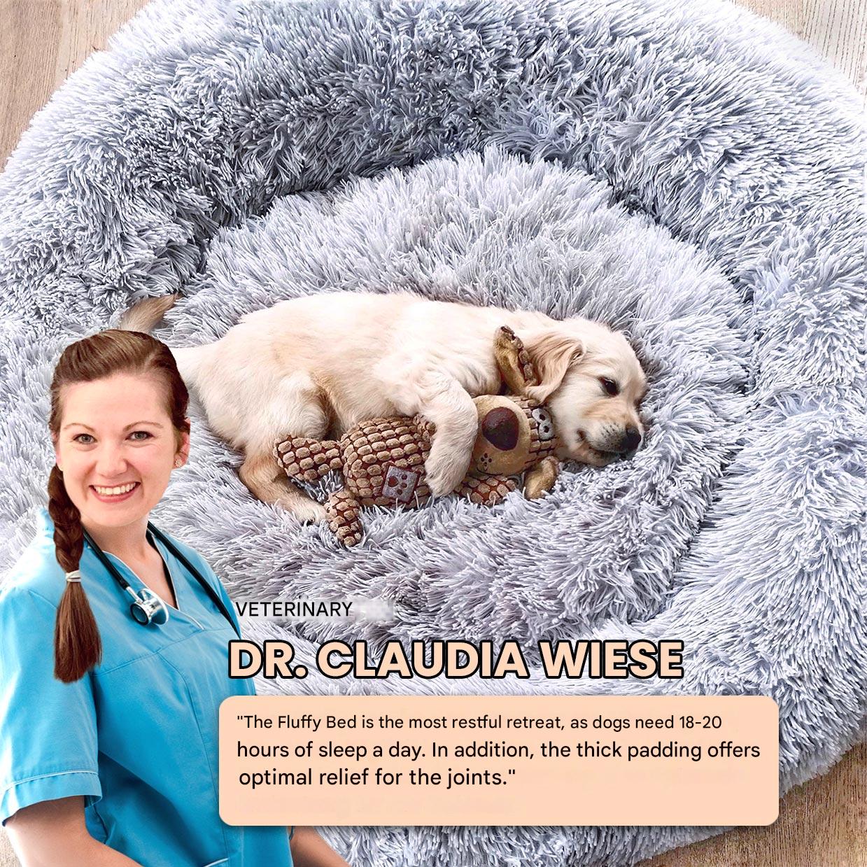 Orthopedic Plush Dog Bed – FluffyNest Comfort Sleeping Cushion