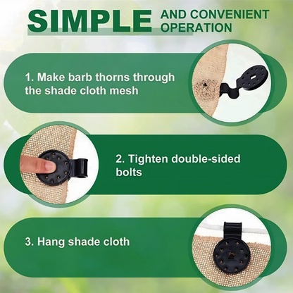 SecureHold Clips for Shade Nets | 6×4 cm | Weatherproof Fasteners