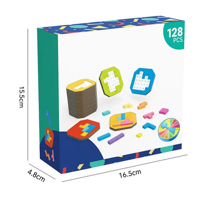 BrainTeaser Challenge | 108 Colorful Pieces with 20 Task Cards