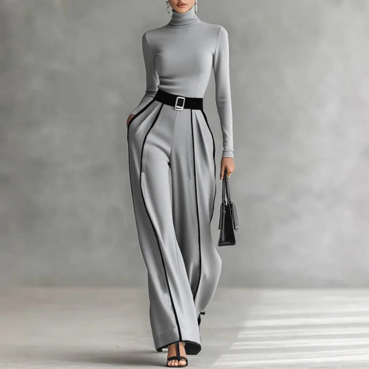 Chic Women's Two-Piece Suit in Stylish Design