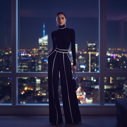 Chic Women's Two-Piece Suit in Stylish Design