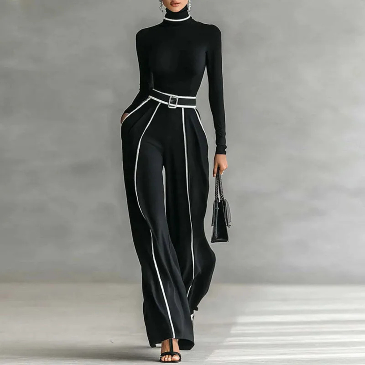 Chic Women's Two-Piece Suit in Stylish Design