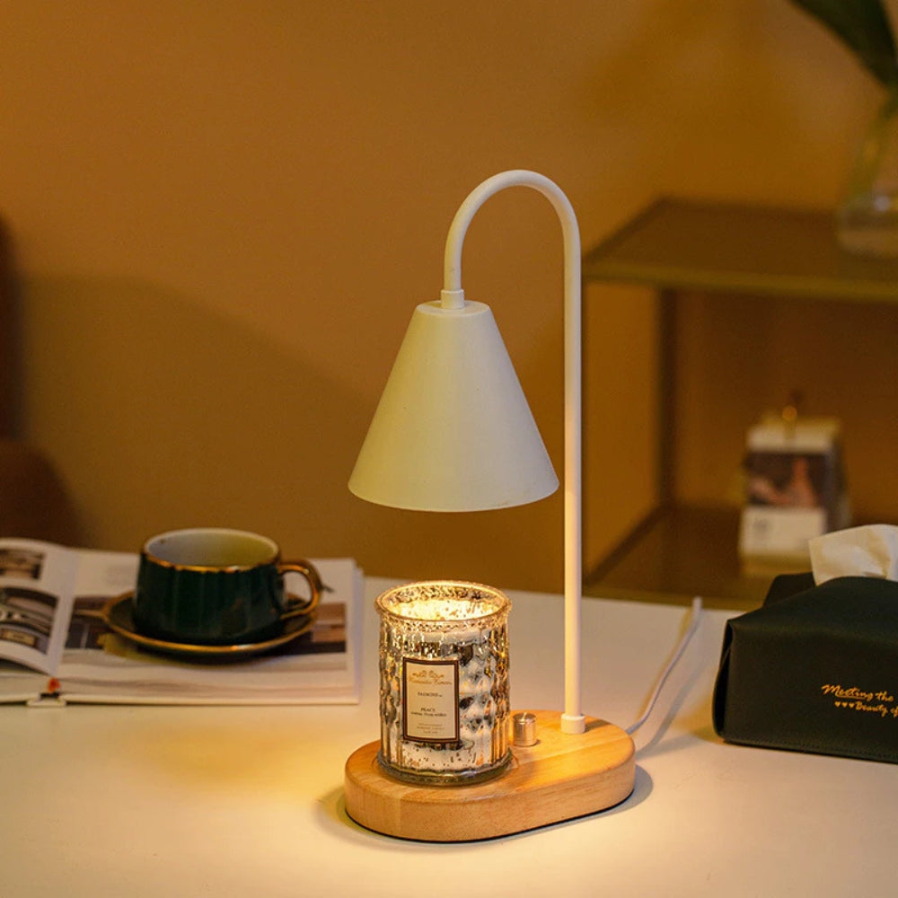 Serene Glow Adjustable Candle Warmer Lamp