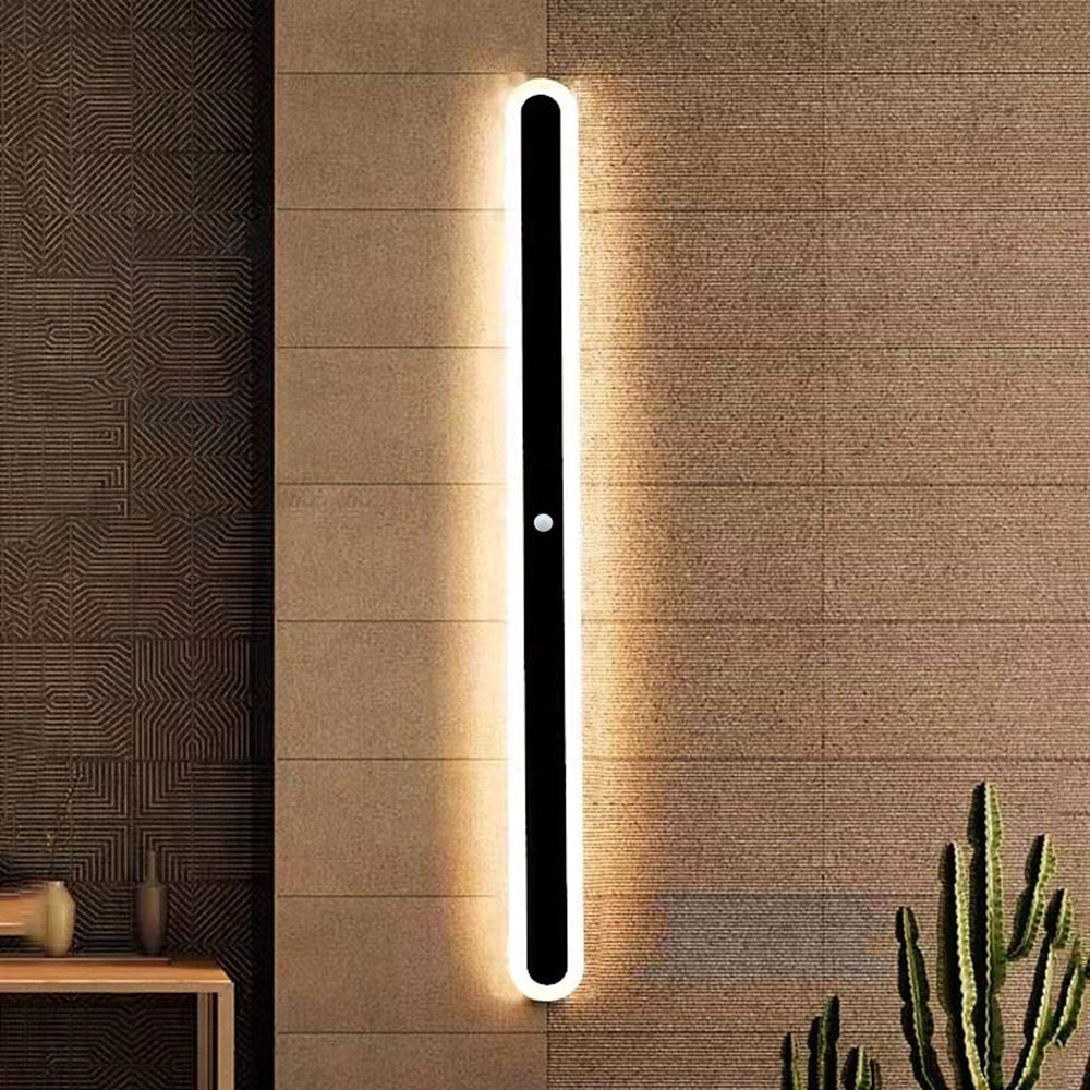 Weatherproof Black LED Wall Light – Dimmable and Sleek Design for Outdoors