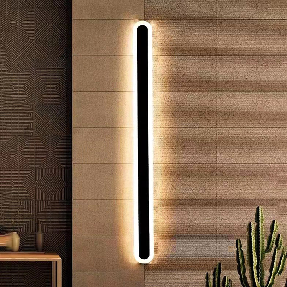 Weatherproof Black LED Wall Light – Dimmable and Sleek Design for Outdoors