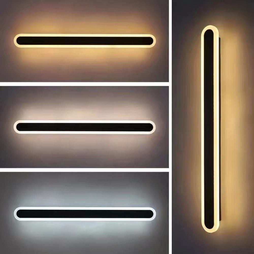Weatherproof Black LED Wall Light – Dimmable and Sleek Design for Outdoors