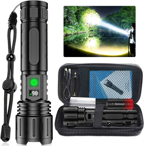 Tactical Rechargeable Flashlight with Enhanced Visibility