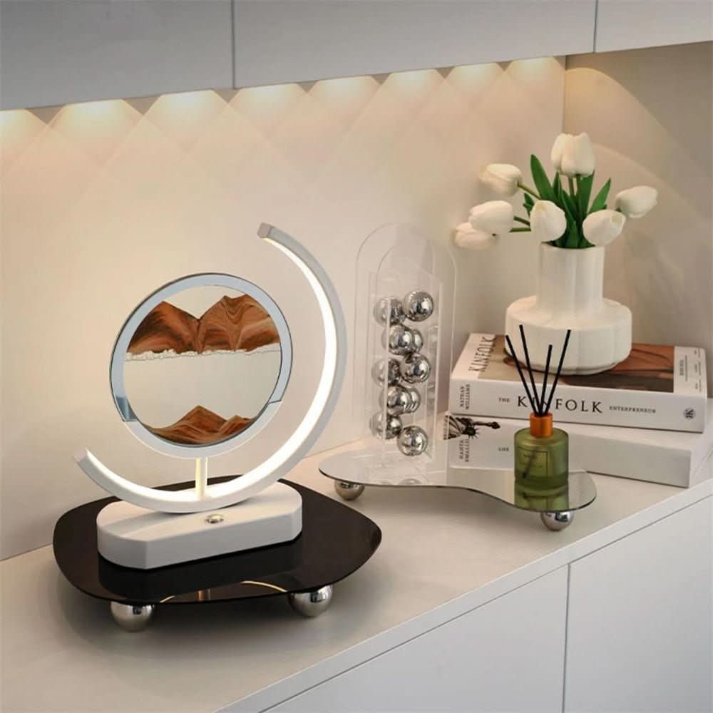 USB Rechargeable 3D LED Sand Art Lamp for Calming Atmosphere
