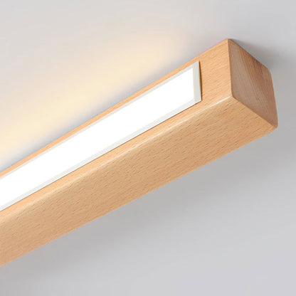 Sleek LED Ceiling Light in Wood Design with Three Color Options