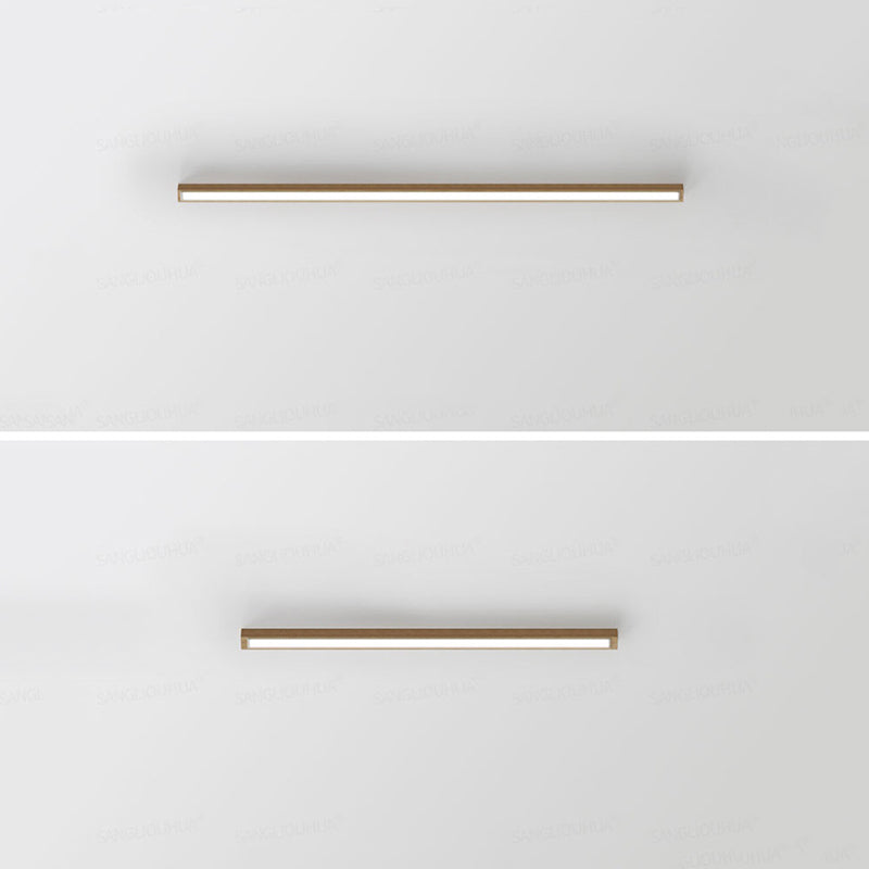 Sleek LED Ceiling Light in Wood Design with Three Color Options