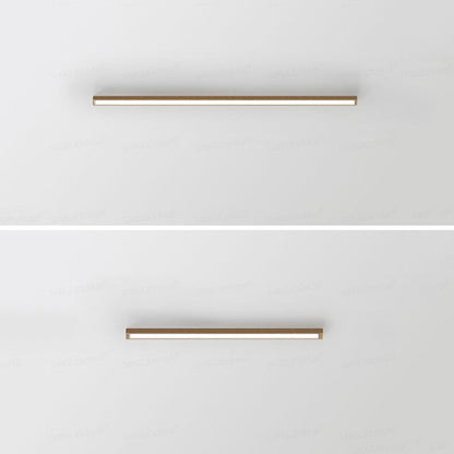 Sleek LED Ceiling Light in Wood Design with Three Color Options