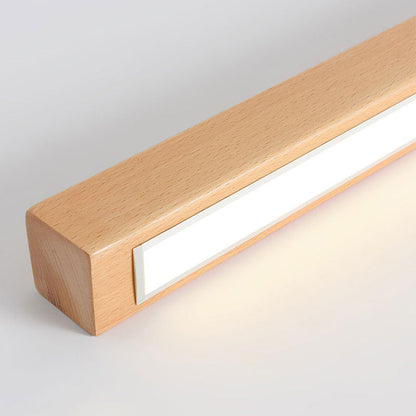 Sleek LED Ceiling Light in Wood Design with Three Color Options