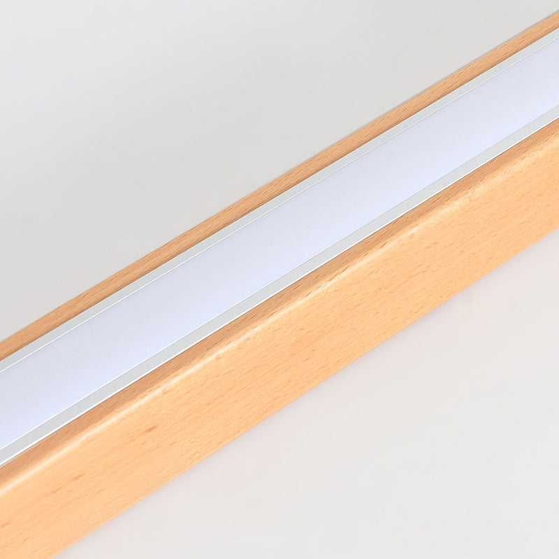 Sleek LED Ceiling Light in Wood Design with Three Color Options
