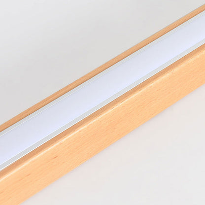 Sleek LED Ceiling Light in Wood Design with Three Color Options