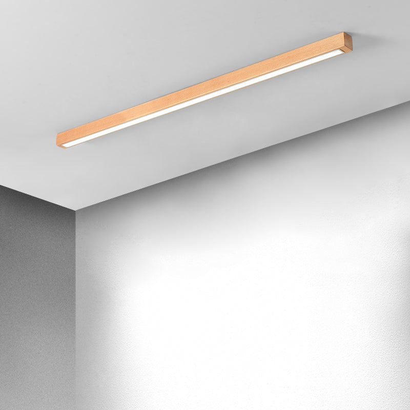 Sleek LED Ceiling Light in Wood Design with Three Color Options