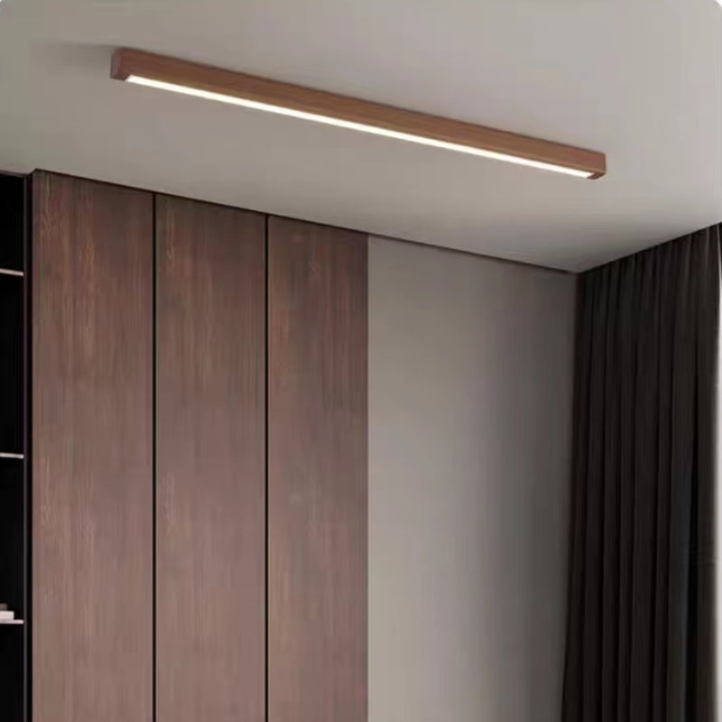 Sleek LED Ceiling Light in Wood Design with Three Color Options