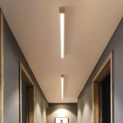 Sleek LED Ceiling Light in Wood Design with Three Color Options
