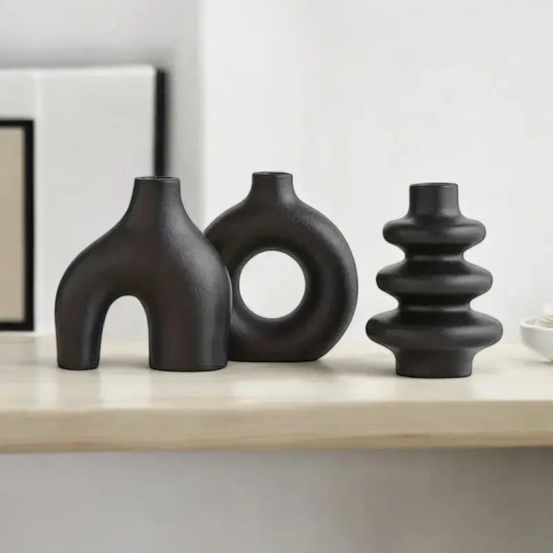 Set of Bohemian Ceramic Vases